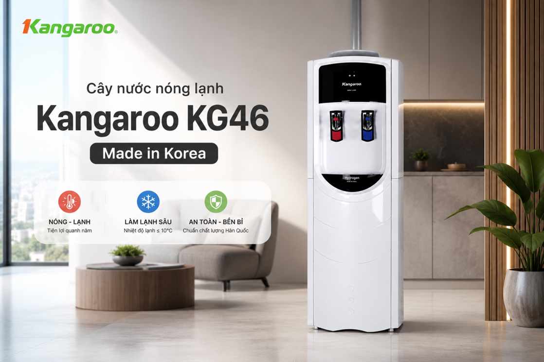 Cây nước nóng lạnh Kangaroo KG46 Model in Korea